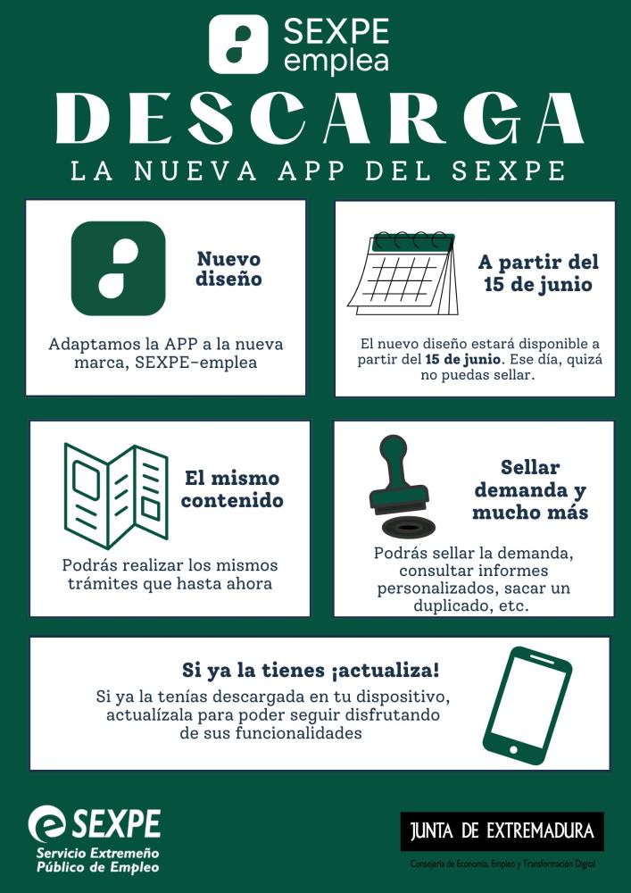 Imagen A partir del 15 de junio, Nueva app SEXPE-emplea